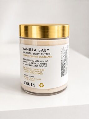 TRULY Vanilla Baby Shimmer Body Butter - Gold & White